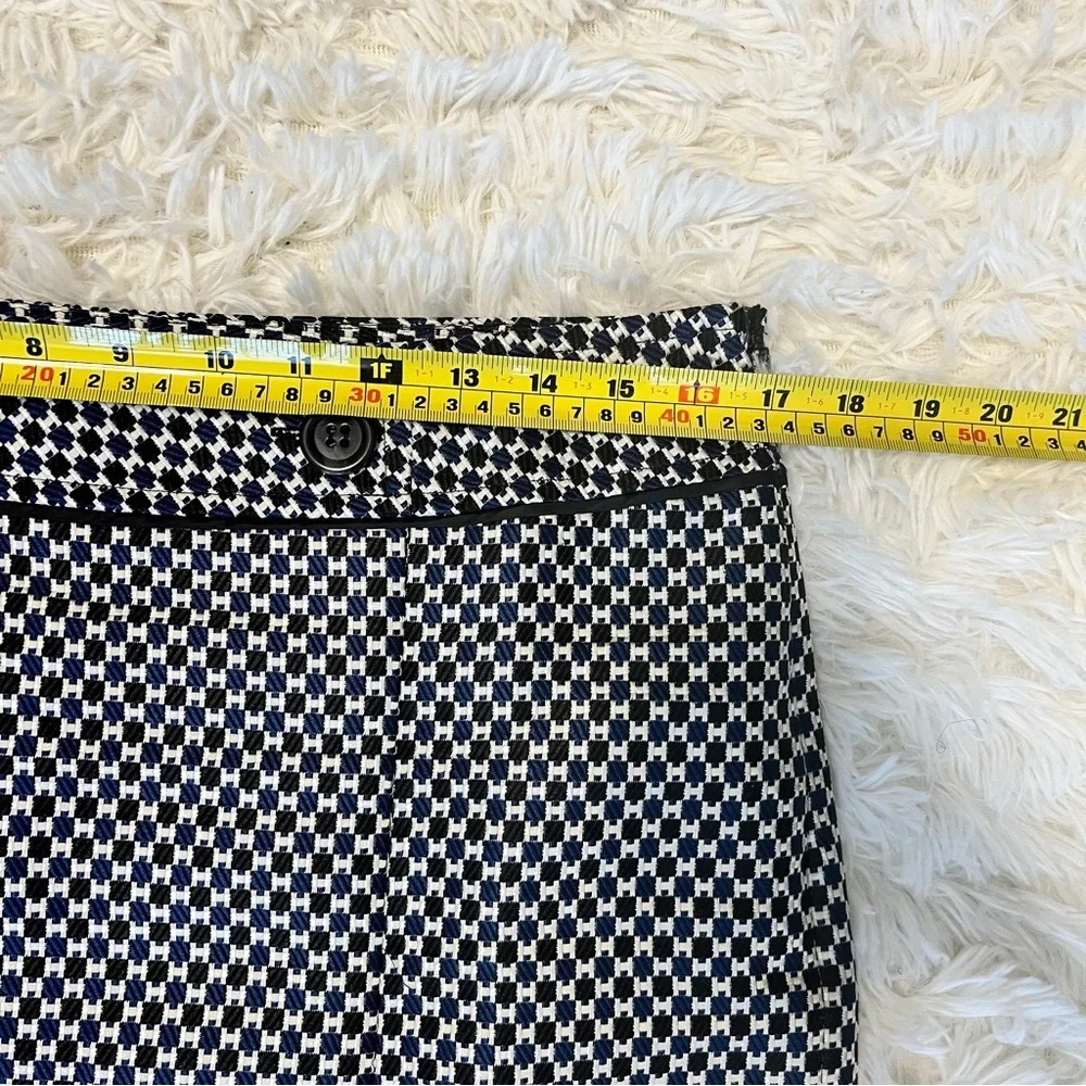 Ann Taylor Women's Black and Blue Plaid Pencil Office Skirt Size 10-Fall Winter - Picture 9 of 12